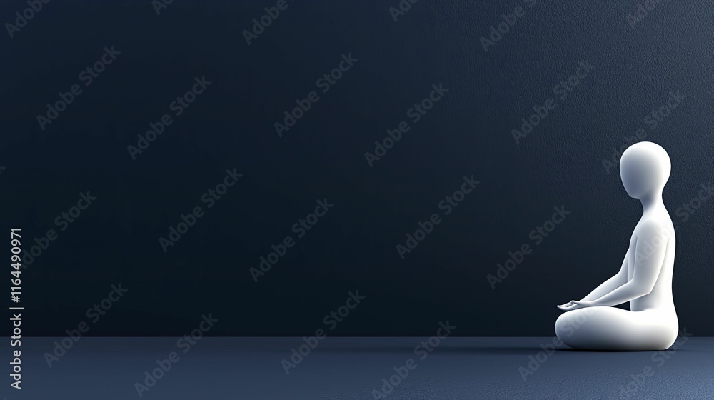Breathing exercises for inner peace, calming navy blue backdrop promoting focus and tranquility. Breathing exercises for inner peace, calming navy blue backdrop promoting focus and tranquility.