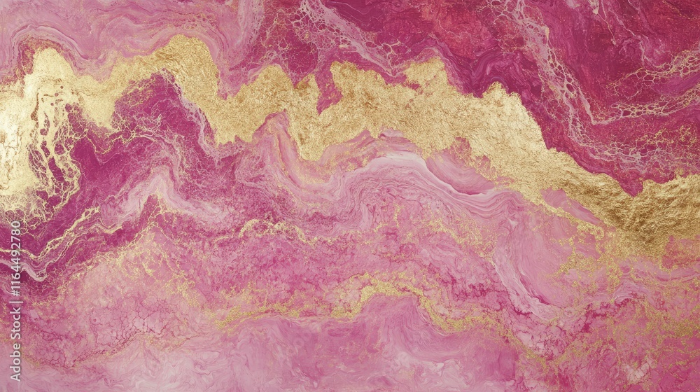 Naklejka premium Abstract pink and gold marble texture.