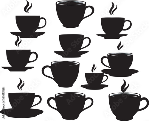 Coffee mug icon vectors