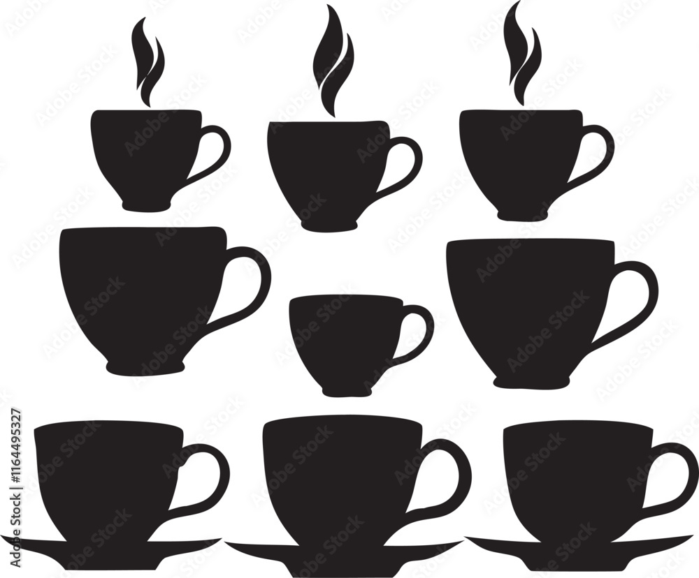 Obraz premium Coffee mug icon vectors