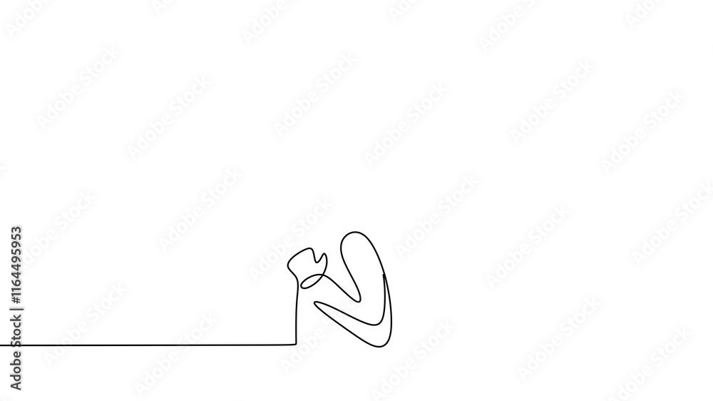 Continuous line drawing of a father and children lovely family concept Father's Day animation hand drawn, happiness moment between dad and kid. Continuous line drawing of a father and children lovely family concept Father's Day animation hand drawn, happiness moment between dad and kid.