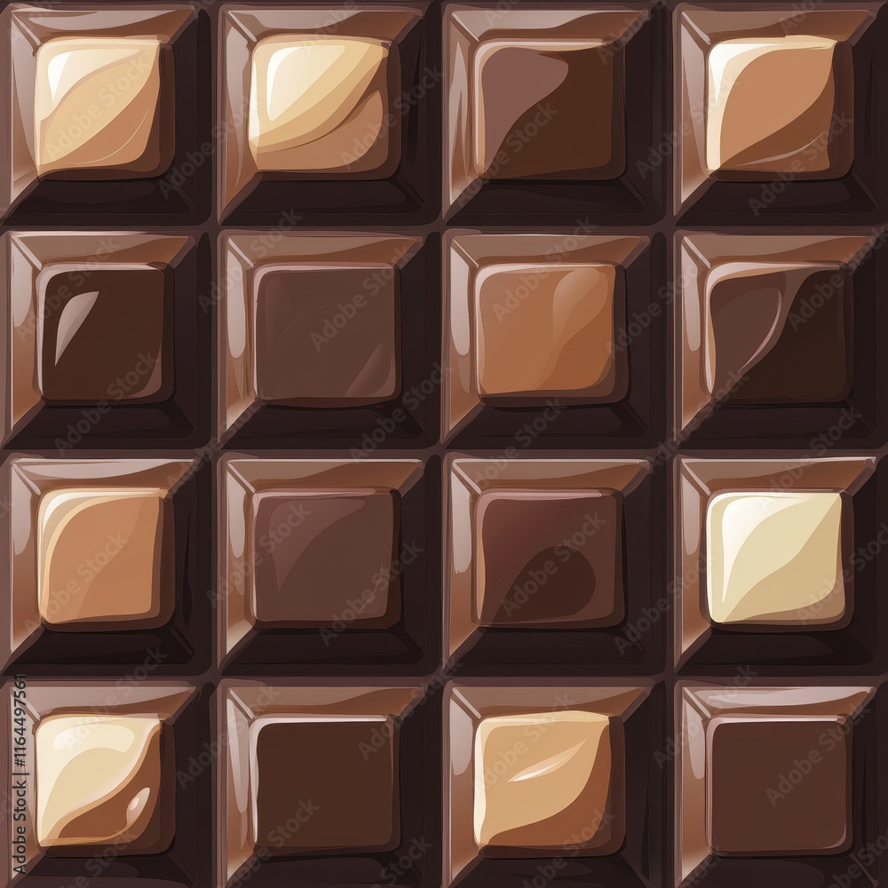 Fototapeta premium Classic Milk Chocolate Bar Isolated on Transparent Background 3