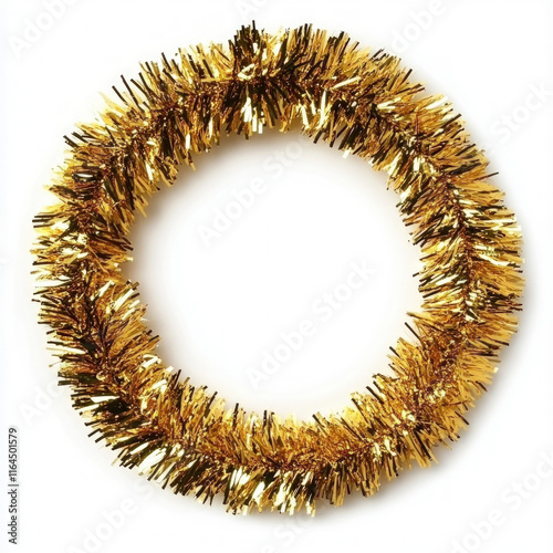 Gold Tinsel Isolated