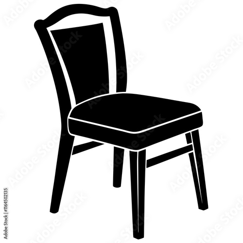 Chair silhouette vector icon design