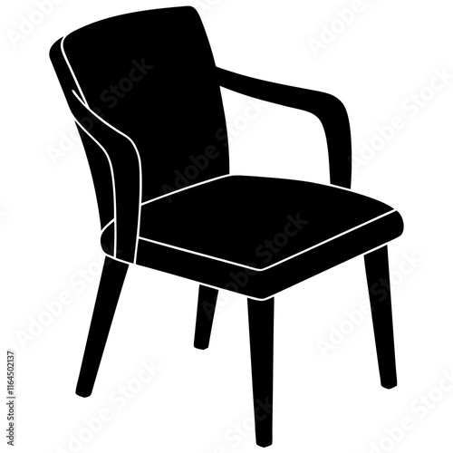 Chair silhouette vector icon design