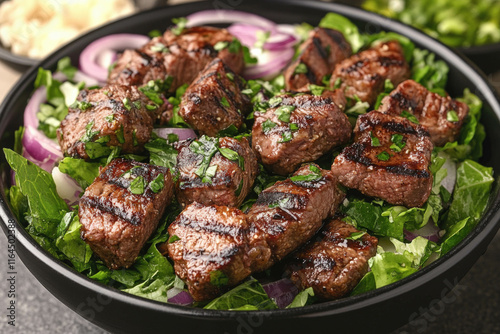 Steak Chips Salad