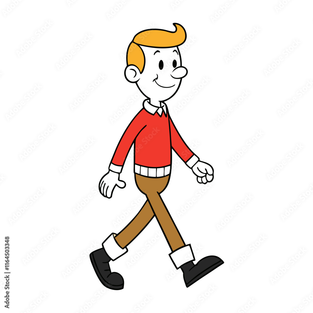 Fototapeta premium A man walking icon on White background