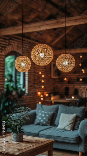 A Cozy Living Room Adorned ...