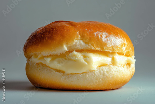 Bread With Butter Isolated