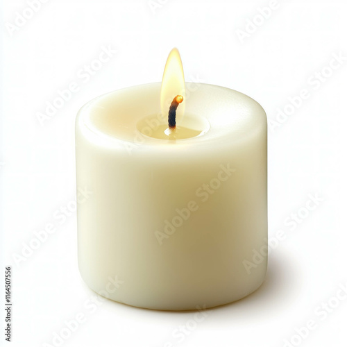 Candle Flame Isolated On White