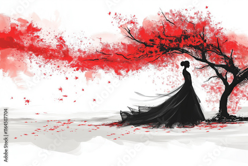 Bride Abstract Illustration