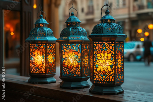 Colorful Lanterns Glowing I...