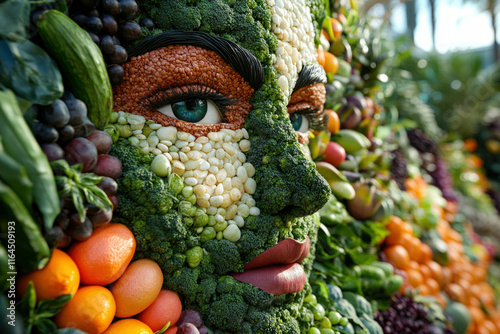 Face Made Of Food
