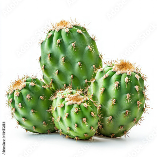 Prickly Pear Cactus Isolated
