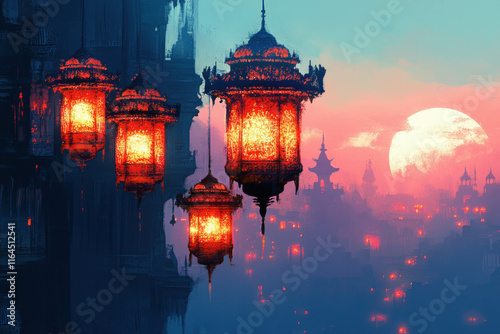 Ramadan Lantern Illustration photo