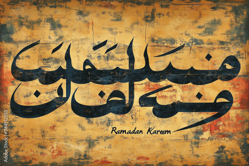 "Ramadan Kareem" Text Handw...