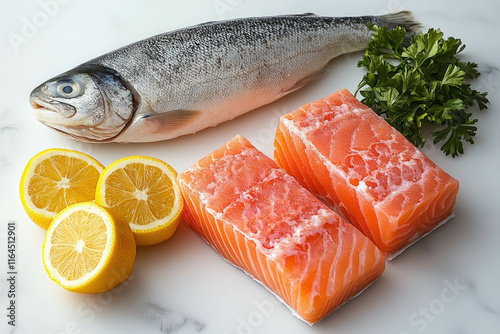 Raw Seafood Isolated