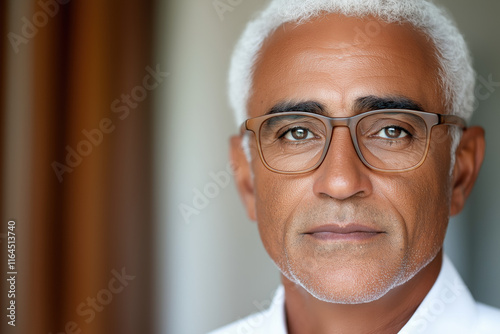 Senior On White Background