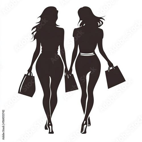 Shopper Silhouettes, Black ...