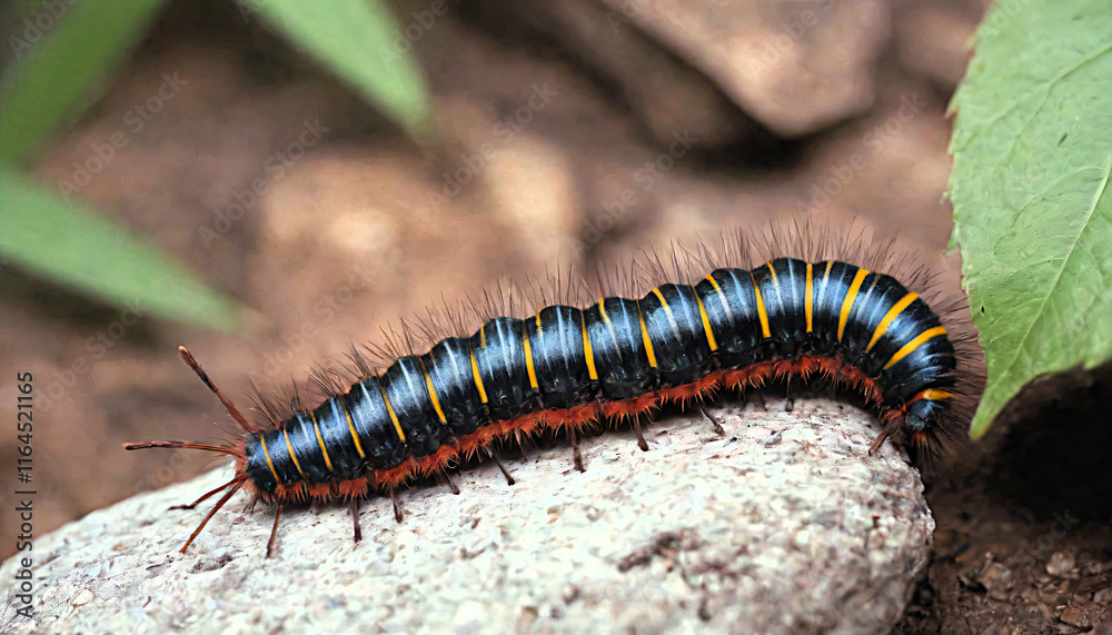 Bright Red and Black Centipede Bright Red and Black Centipede