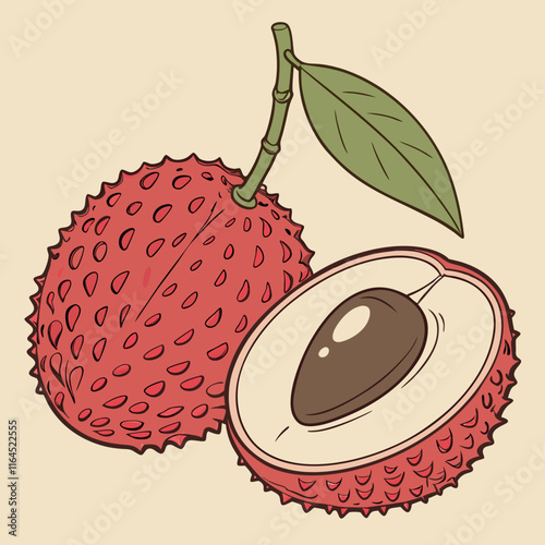 lychee fruit on a white background