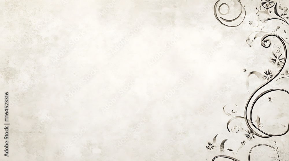 Elegant Floral Design On Textured Background Elegant Floral Design On Textured Background