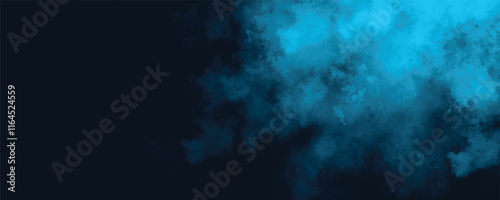 A Blend of Aqua and Deep Navy Tones in an Abstract Watercolor Texture That Feels Lush and Immersive
