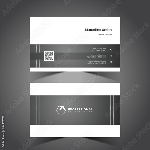 Black Gray color Stylish corporate Business card