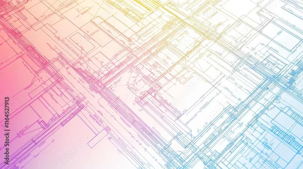 Vibrant Urban Blueprints with Colorful Patterns Vibrant Urban Blueprints with Colorful Patterns