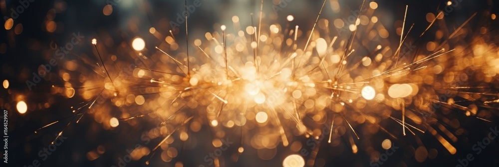 Fototapeta premium Vibrant light flares on dark background colorful marsh and orange effects for a festive vibe