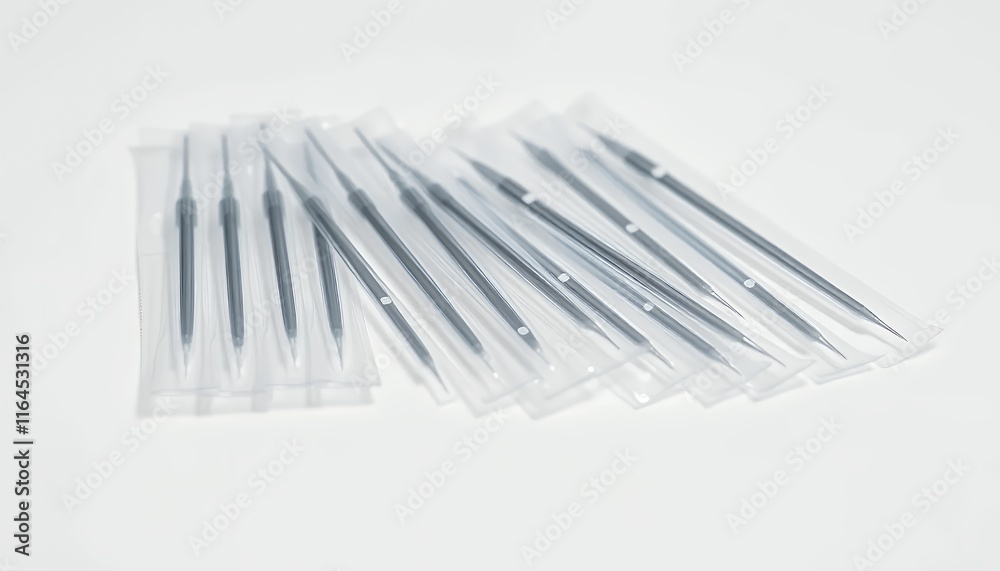 Sleek Metal Detailing Tools in Individual Packaging: A Minimalist Product Shot Sleek Metal Detailing Tools in Individual Packaging: A Minimalist Product Shot