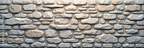 Beige and white irregular stone wall texture
