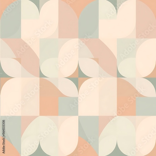 Wallpaper Mural Pastel Geometric Abstract Pattern  Torontodigital.ca