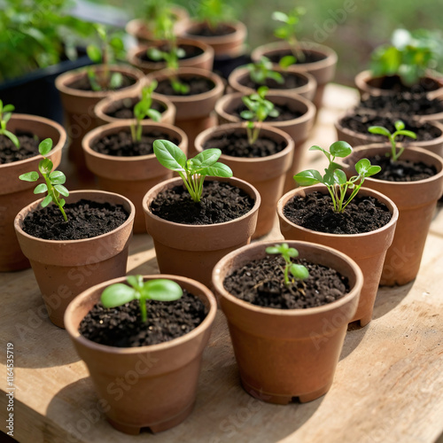 Wallpaper Mural Seedlings in Biodegradable Pots Torontodigital.ca