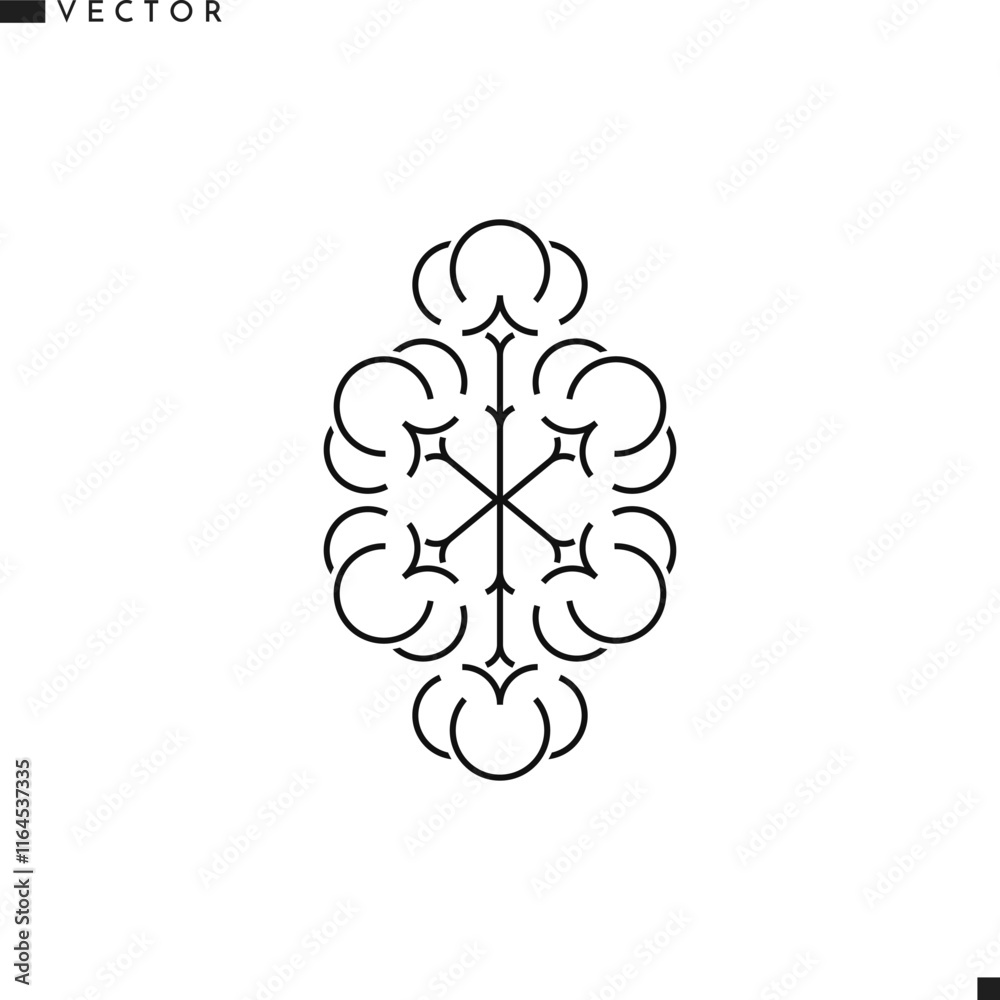 Abstract cotton sign. Cotton plant vector Abstract cotton sign. Cotton plant vector