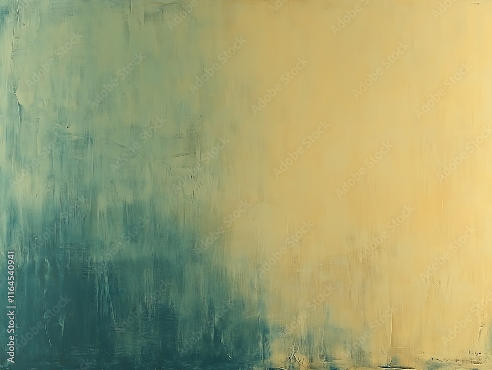 Fototapeta premium Abstract Green and Yellow Painted Canvas Texture
