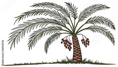 Date Palm Tree Illustration 