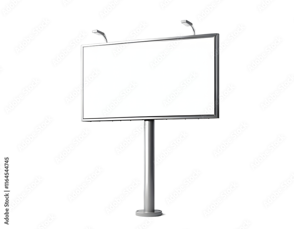 Blank Billboard Mockup with Lighting for Design Blank Billboard Mockup with Lighting for Design