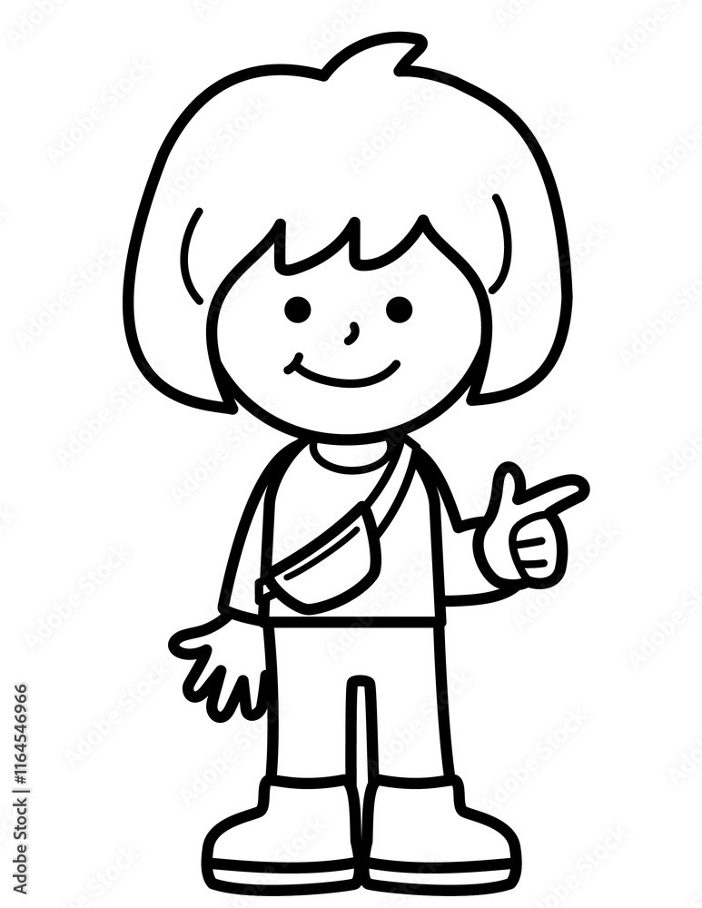 kid smile and enjoy activities in black and white line kid smile and enjoy activities in black and white line