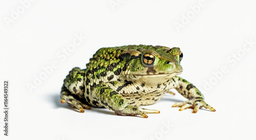 European green toad, Bufo viridis isolated on white background photo