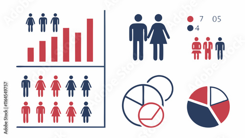 Demographic Data Visualization: Infographic Elements 