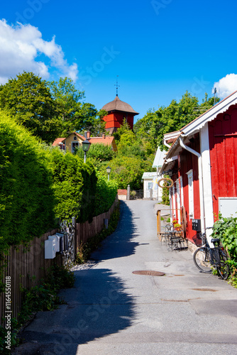 Peaceful day in the old town of Sigtuna, Sweden