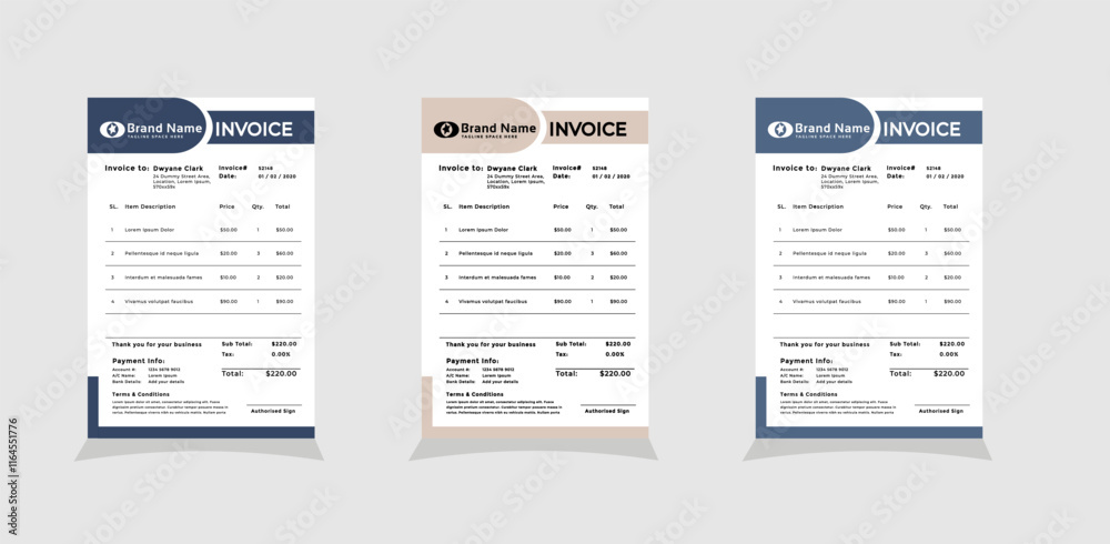Modern Receipt Design Premium Modern Receipt Design Premium