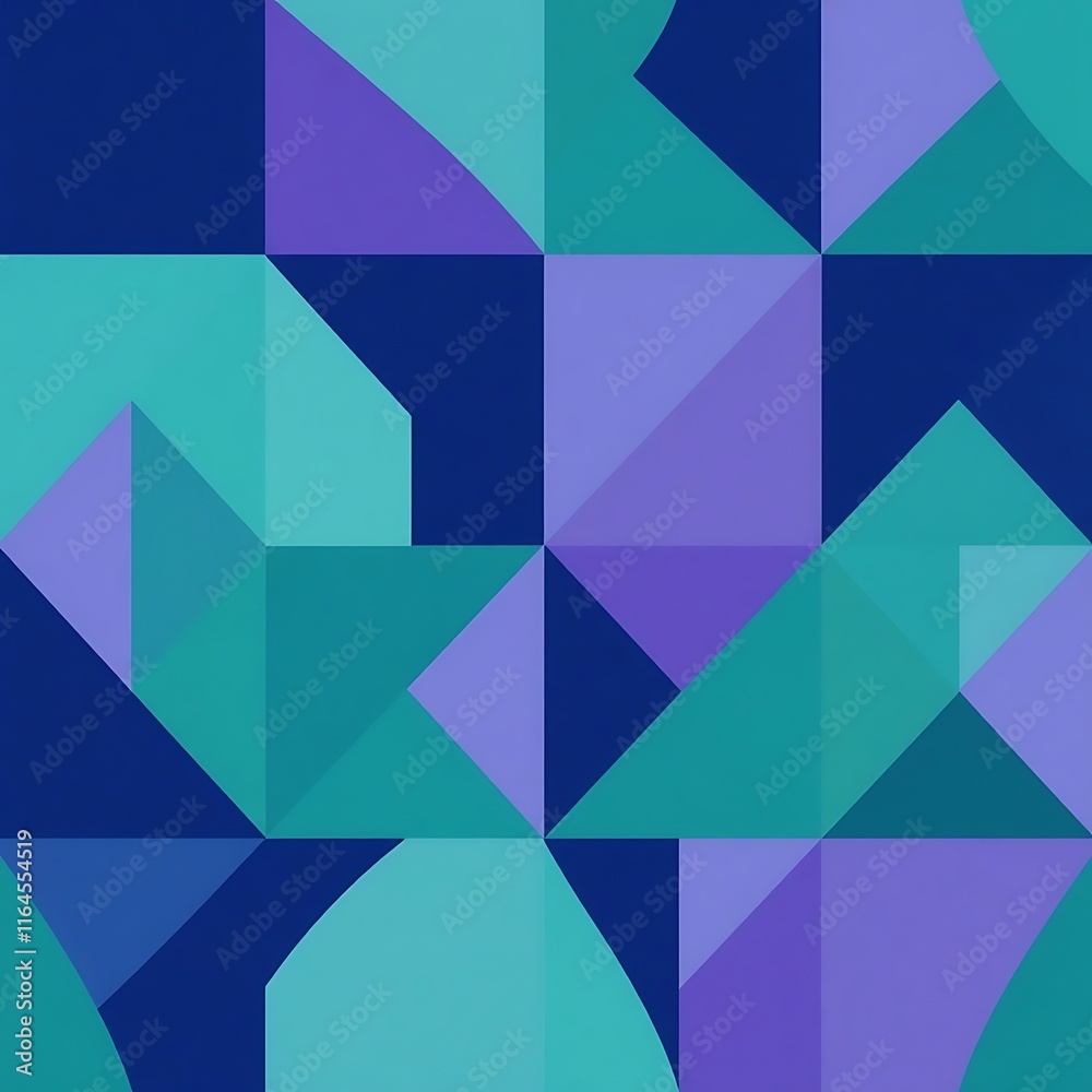 Fototapeta premium Abstract Teal and Purple Geometric Pattern 