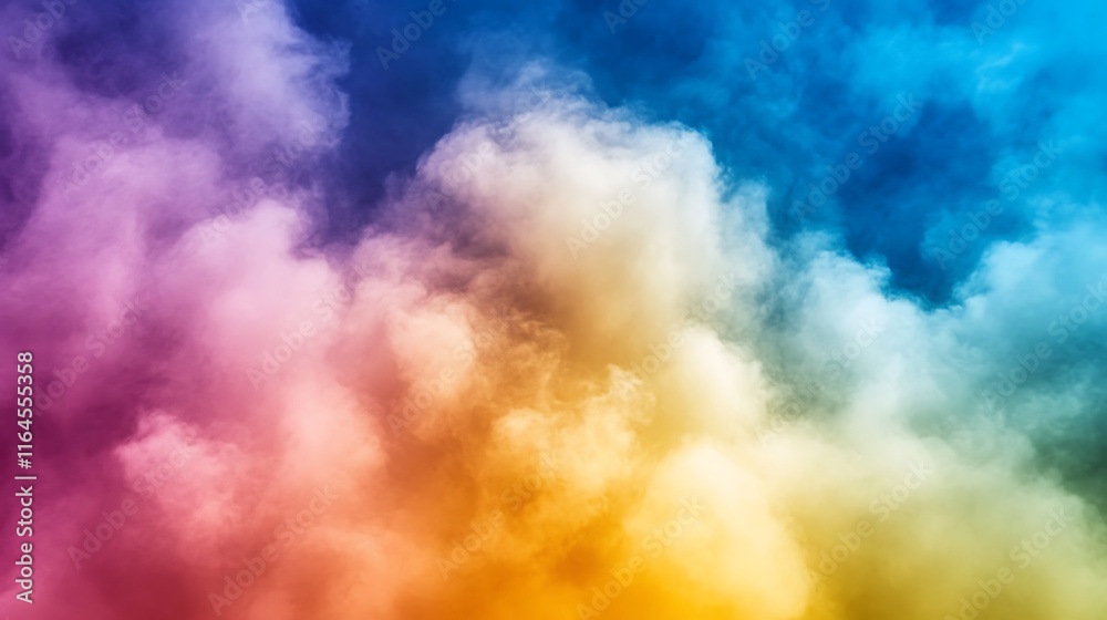 Fototapeta premium Colorful Smoke Clouds Abstract Background Image