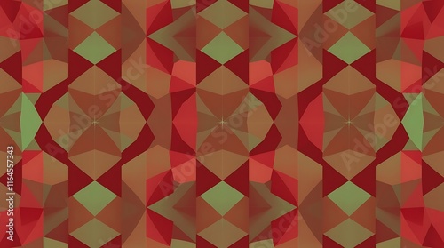 Wallpaper Mural Red and Green Geometric Pattern  Torontodigital.ca
