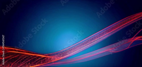 Futuristic abstract background with network connections and glowing nodes in blue and pink,