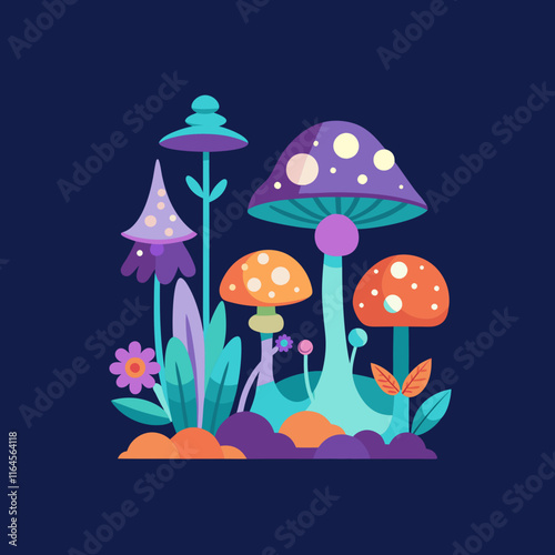  fantasy mushrooms flowers and trees