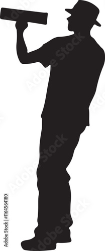 painter logo type silhouette design