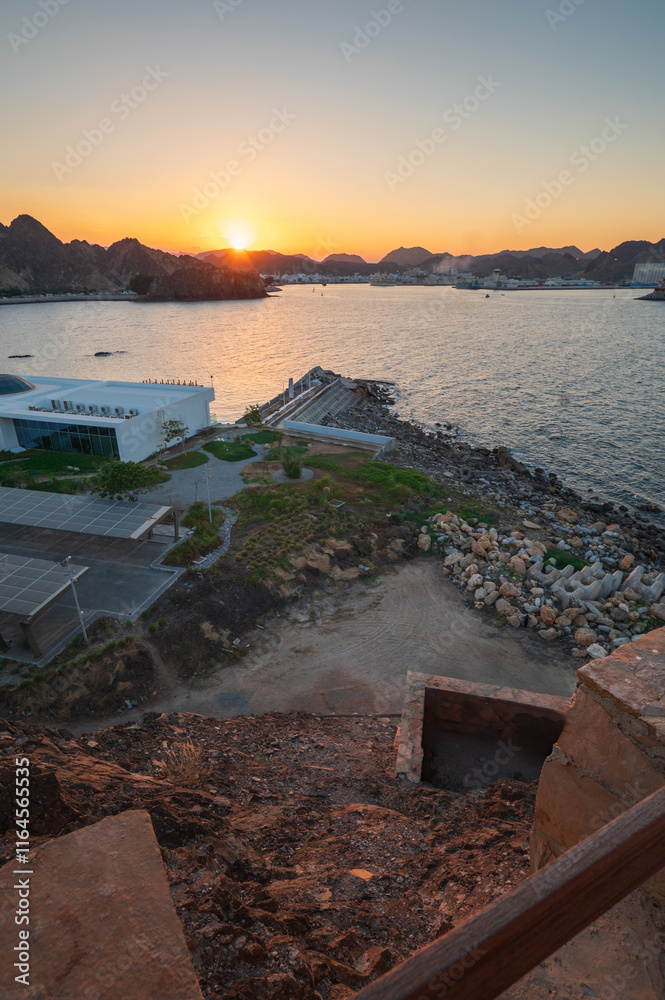 Muttrah Corniche Sunset View in Muscat, Oman
